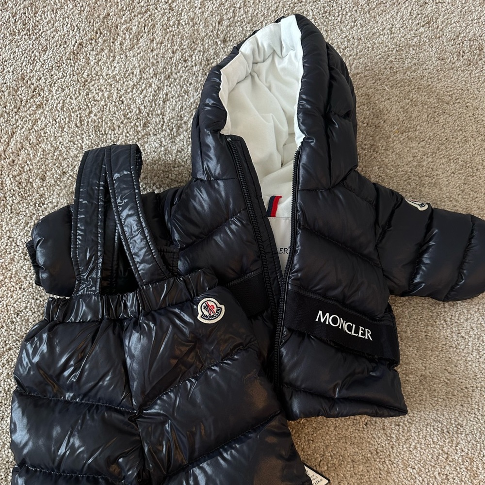 Moncler infant snowsuit size 3-6 months